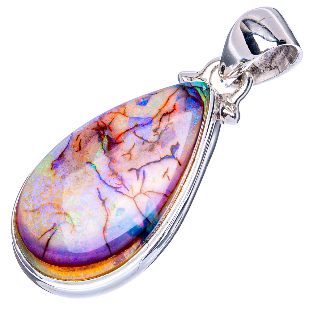 Rare Sterling Opal Pendant 1 1/4" (925 Sterling Silver) P41998
