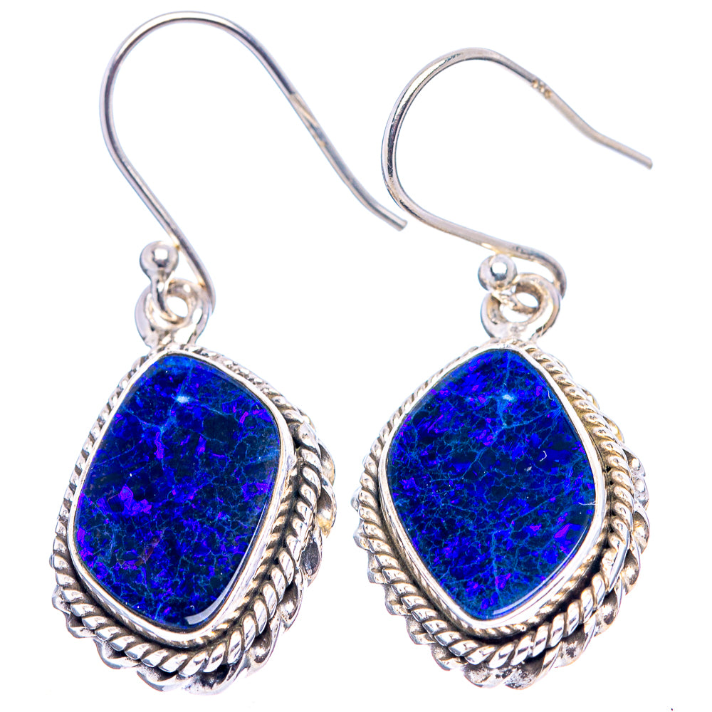 Rare Doublet Opal Earrings 1 3/8" (.925 Sterling Silver)