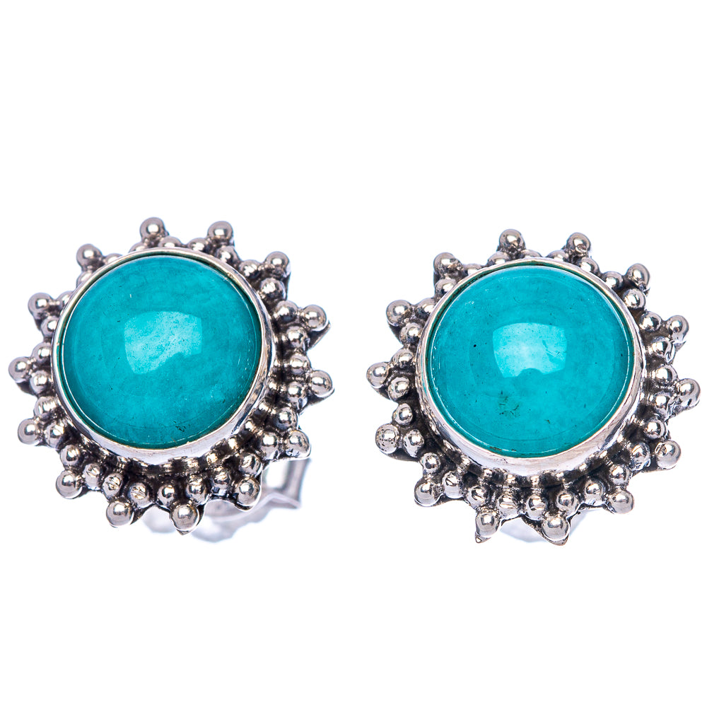 Amazonite Earrings 1/2" (925 Sterling Silver) E1501