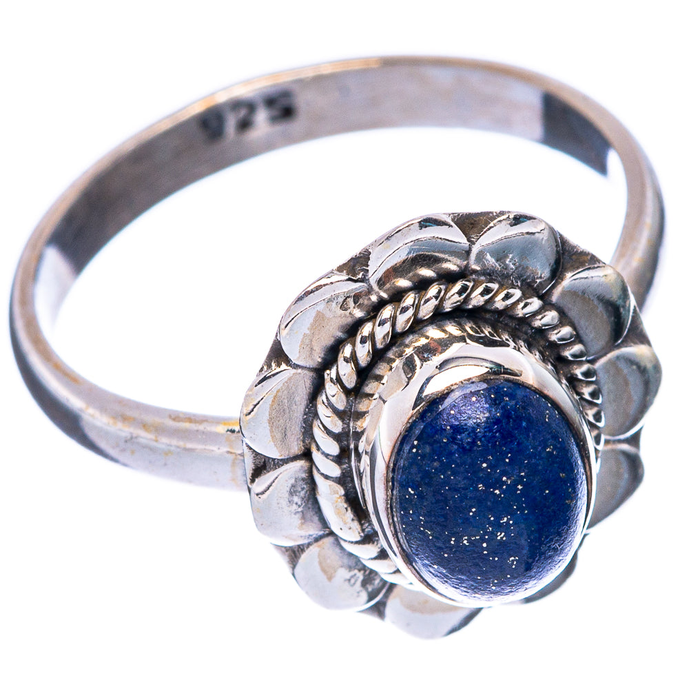Lapis Lazuli Dainty Ring Size 6.75 (925 Sterling Silver) R5720