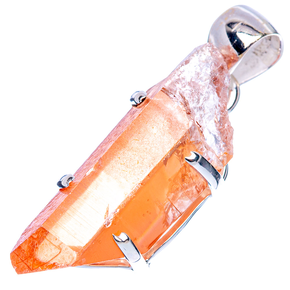 Rare Imperial Topaz Pendant 1 3/8" (925 Sterling Silver) P41689