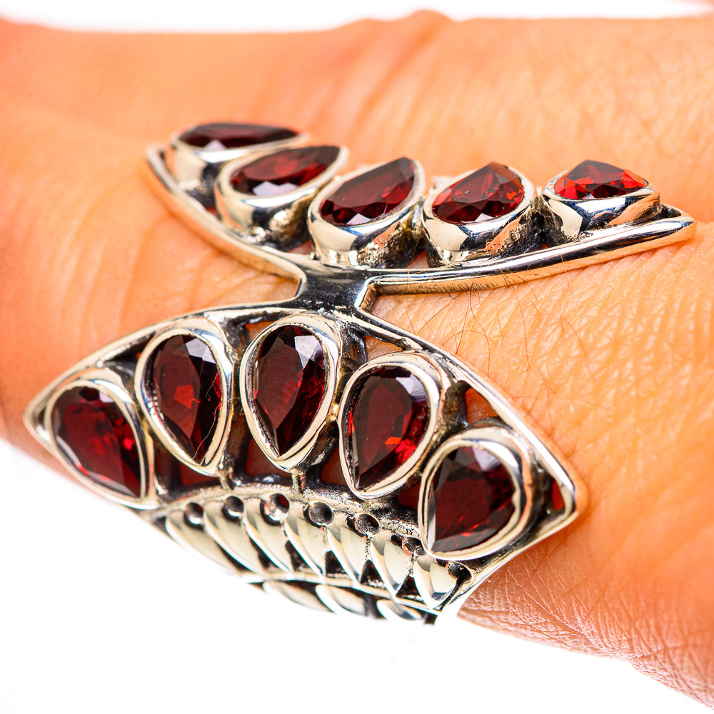 Large Garnet Ring Size 8 (925 Sterling Silver) RING138600