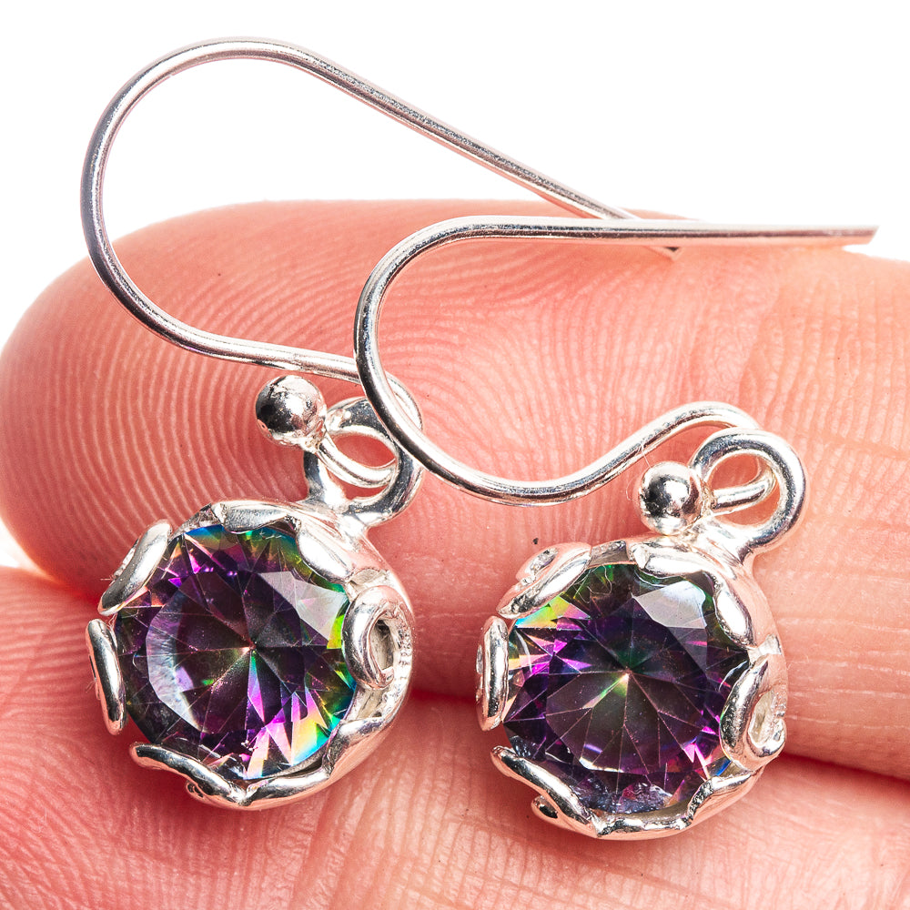 Mystic Topaz Dainty Earrings 1 1/8" (925 Sterling Silver) E432503