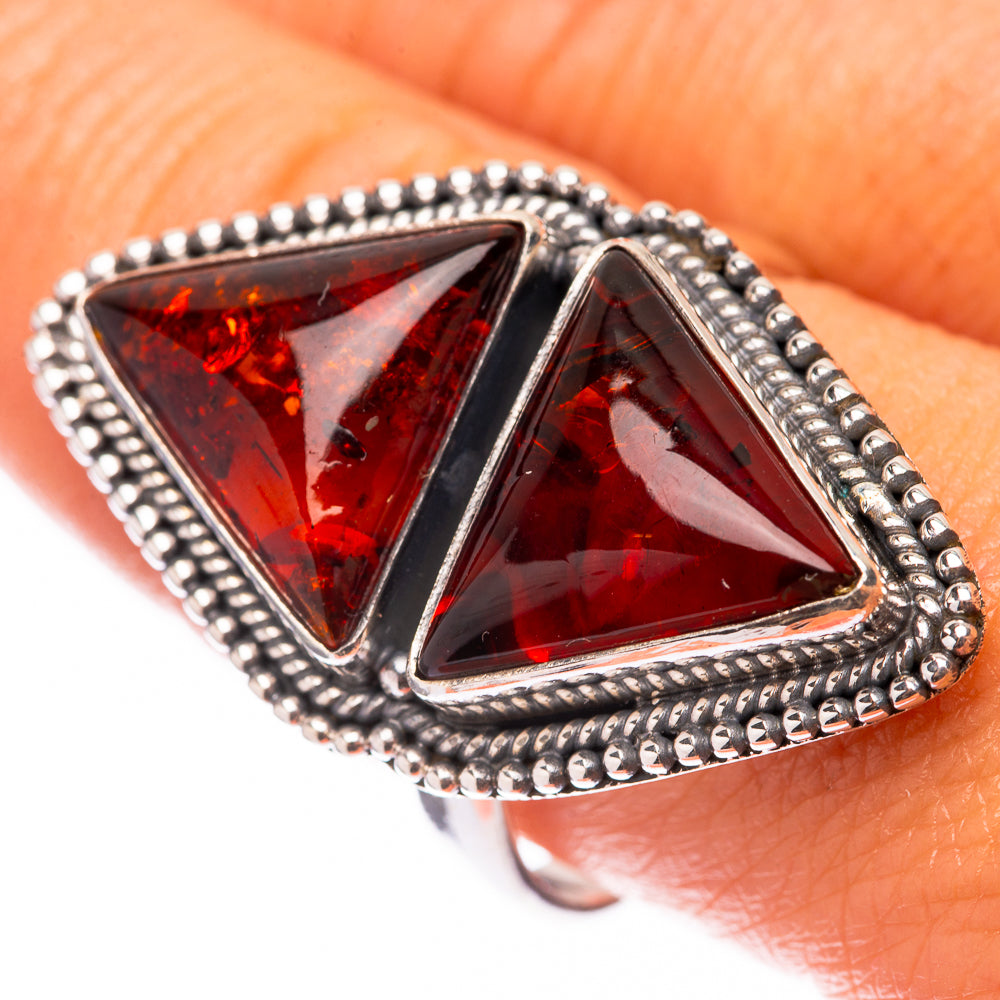 Large Baltic Amber 925 Sterling Silver Ring Size 9.75 (925 Sterling Silver) RING140414