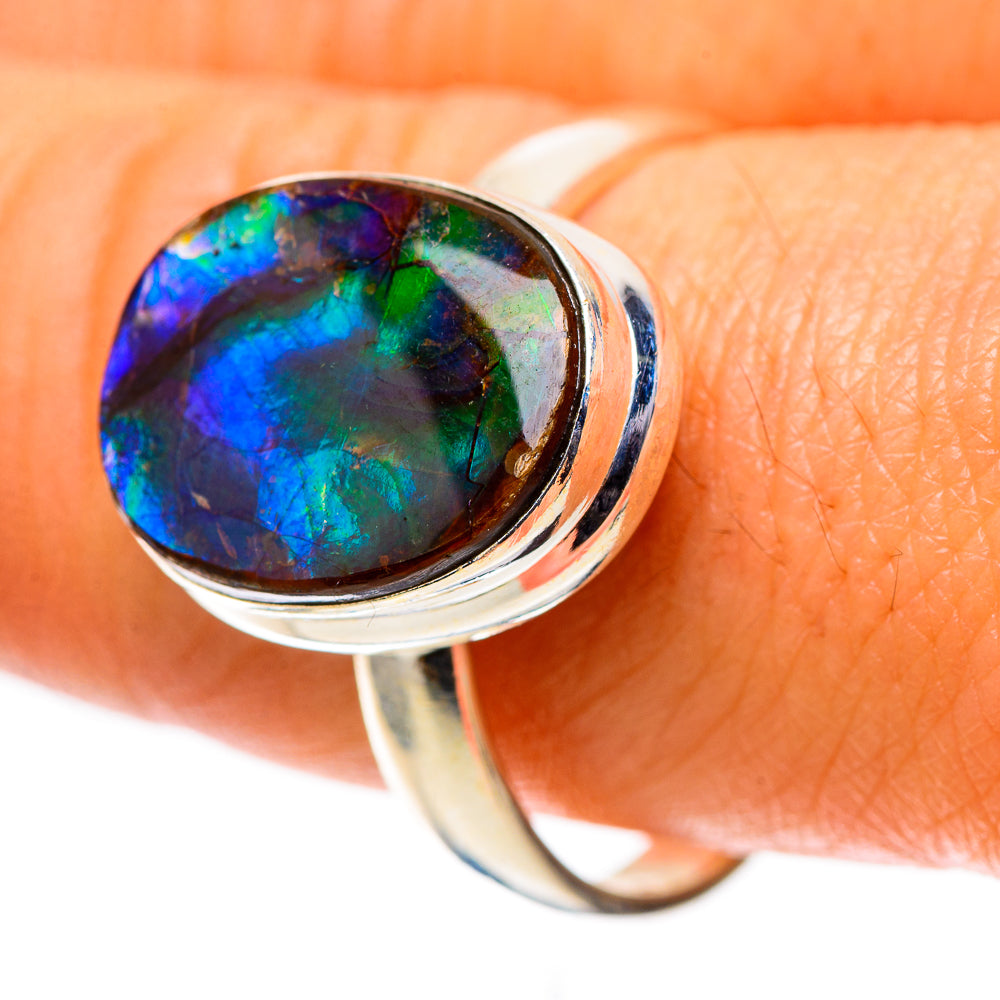 Canadian Ammolite Ring Size 10 (925 Sterling Silver) RING138517