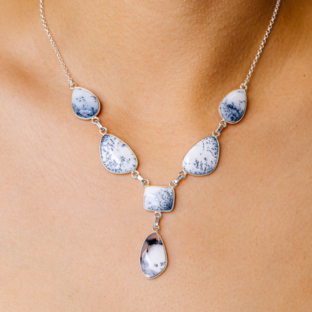 Dendritic Opal Necklace 17 (925 Sterling Silver) NEC90223