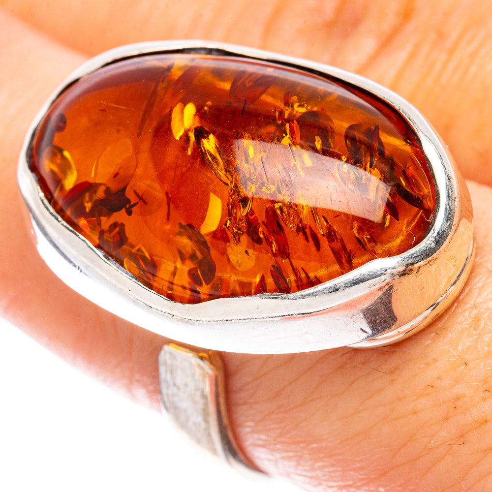 Baltic Amber Ring Size 8 (925 Sterling Silver) R1882