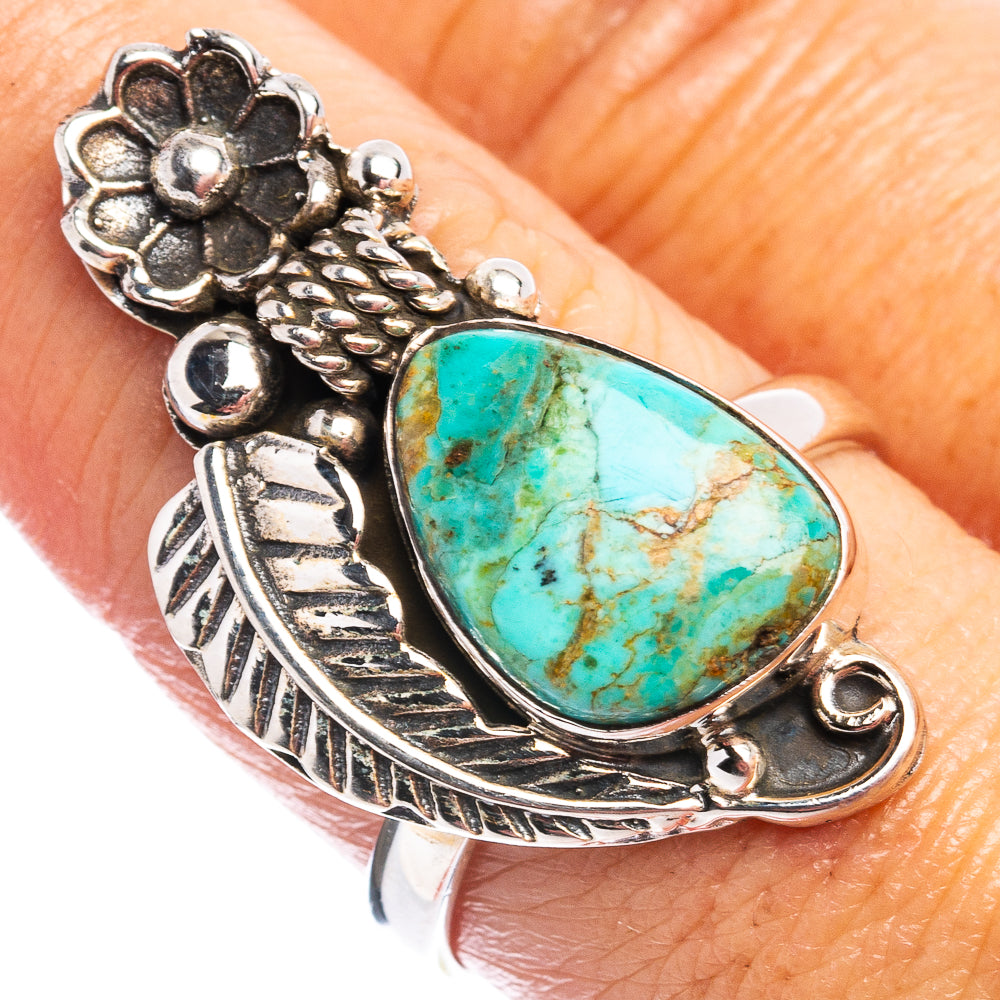 Mohave Turquoise Turquoise Ring Size 9.25 (.925 Sterling Silver)