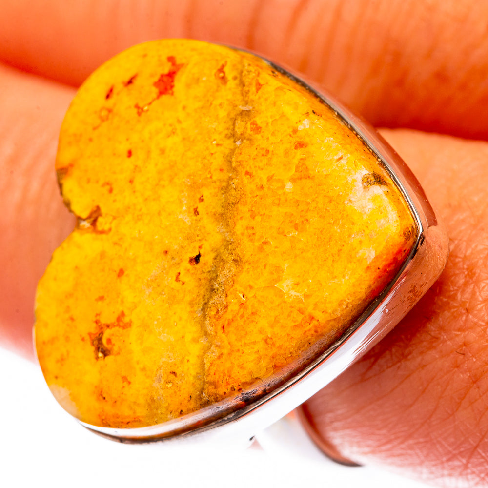 Large Bumble Bee Jasper 925 Sterling Silver Ring Size 8 (925 Sterling Silver) RING140390