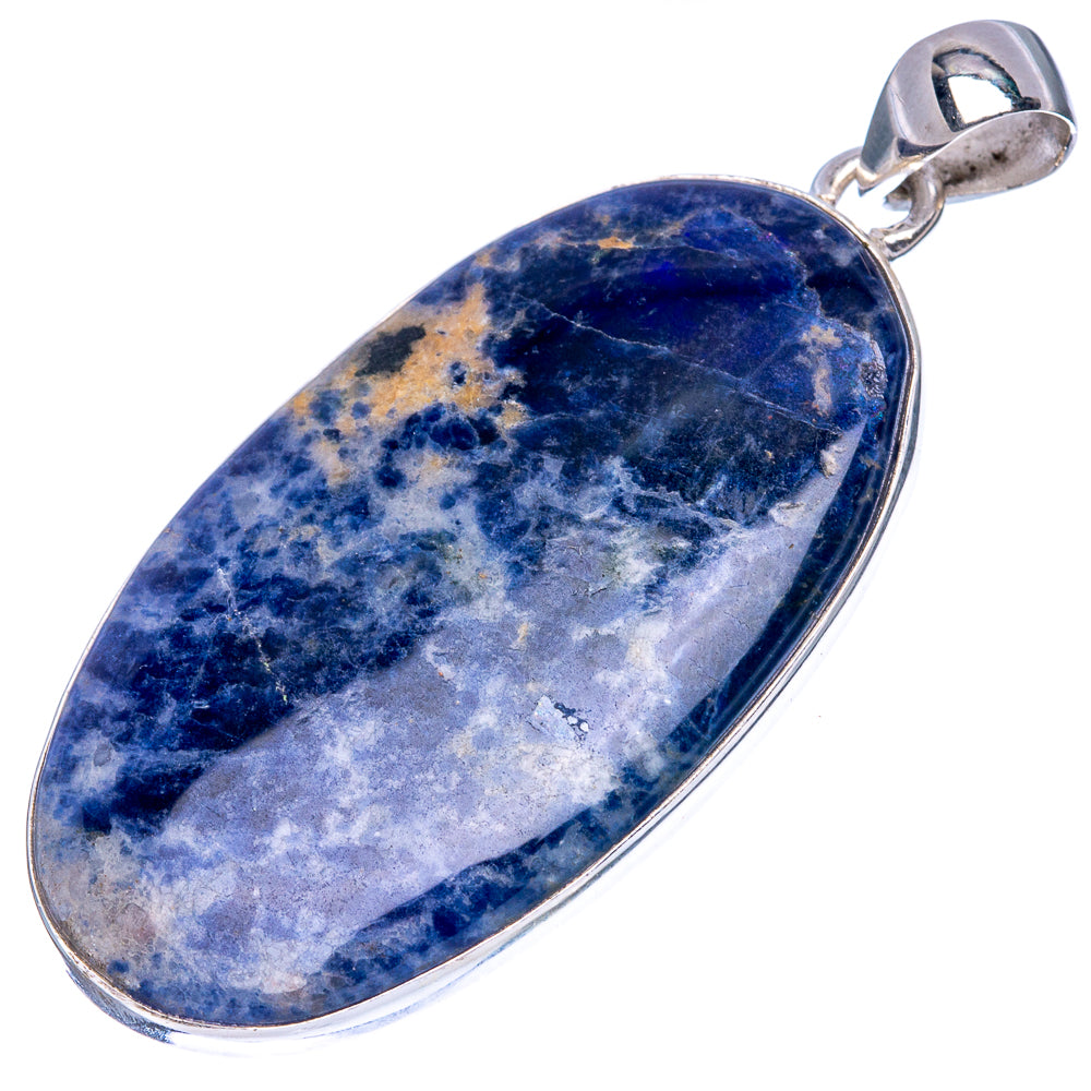 Sodalite Pendant 1 7/8" (925 Sterling Silver) P42191