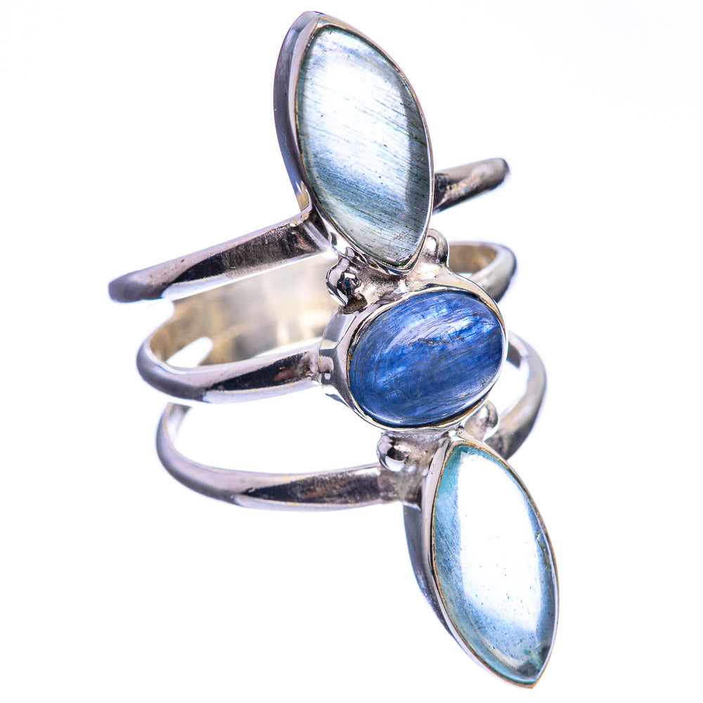 Kyanite, Aquamarine 925 Sterling Silver Ring Size 6.25