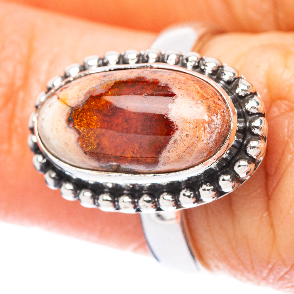 Rare Mexican Fire Opal Ring Size 6 (925 Sterling Silver) R3985
