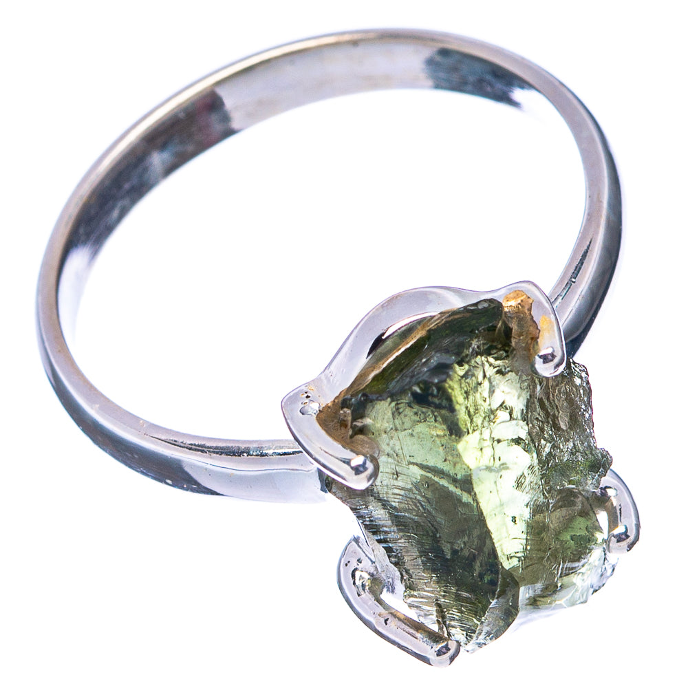 Moldavite Ring Size 8.5 (.925 Sterling Silver)