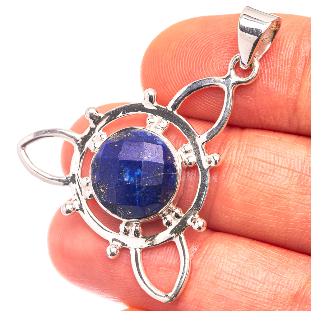 Premium Lapis Lazuli Pendant 1 1/2" (925 Sterling Silver) P38798