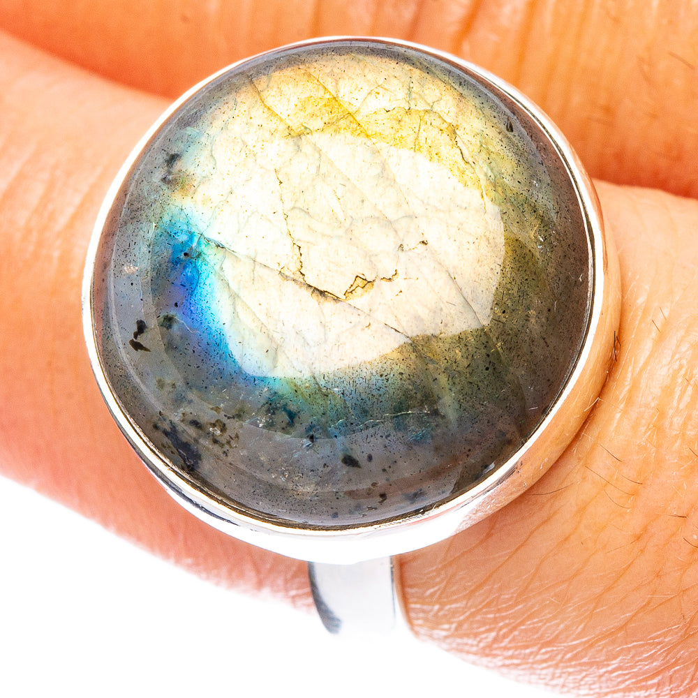 Labradorite Ring Size 7.5 (925 Sterling Silver) R4641