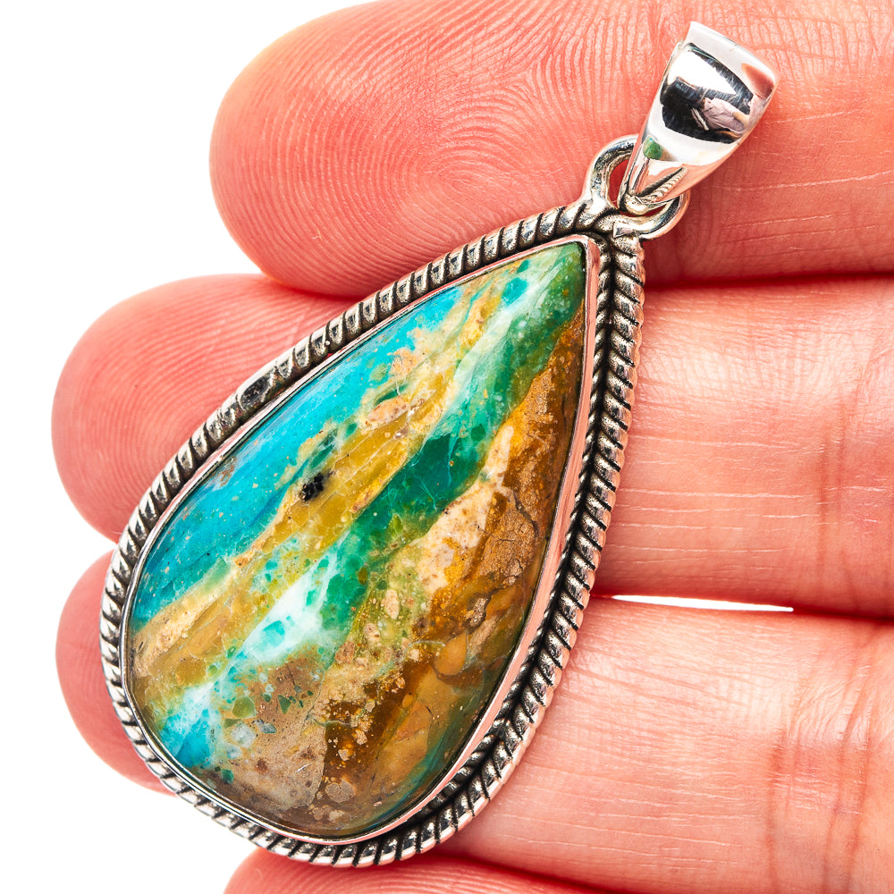 Premium Peruvian Opal Pendant 1 7/8" (.925 Sterling Silver)