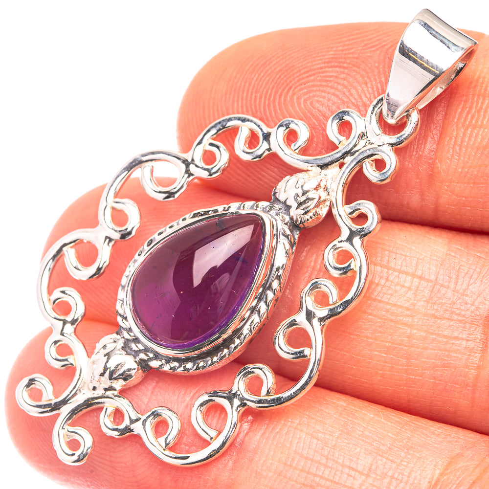 Premium Amethyst Pendant 1 3/4" (925 Sterling Silver) P38775