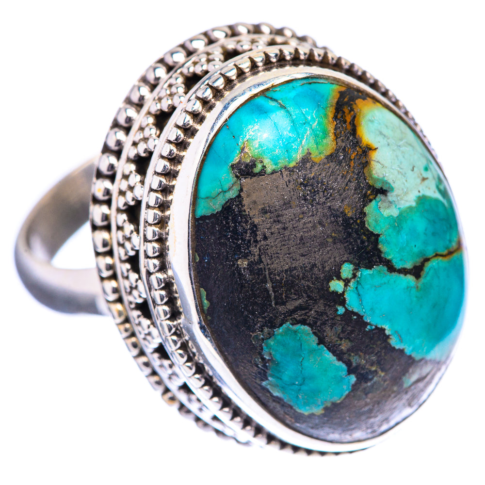 Tibetan Turquoise Ring Size 7 (925 Sterling Silver) R142714