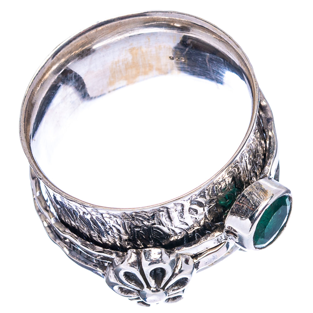 Premium Zambian Emerald Ring Size 9.75 (.925 Sterling Silver)