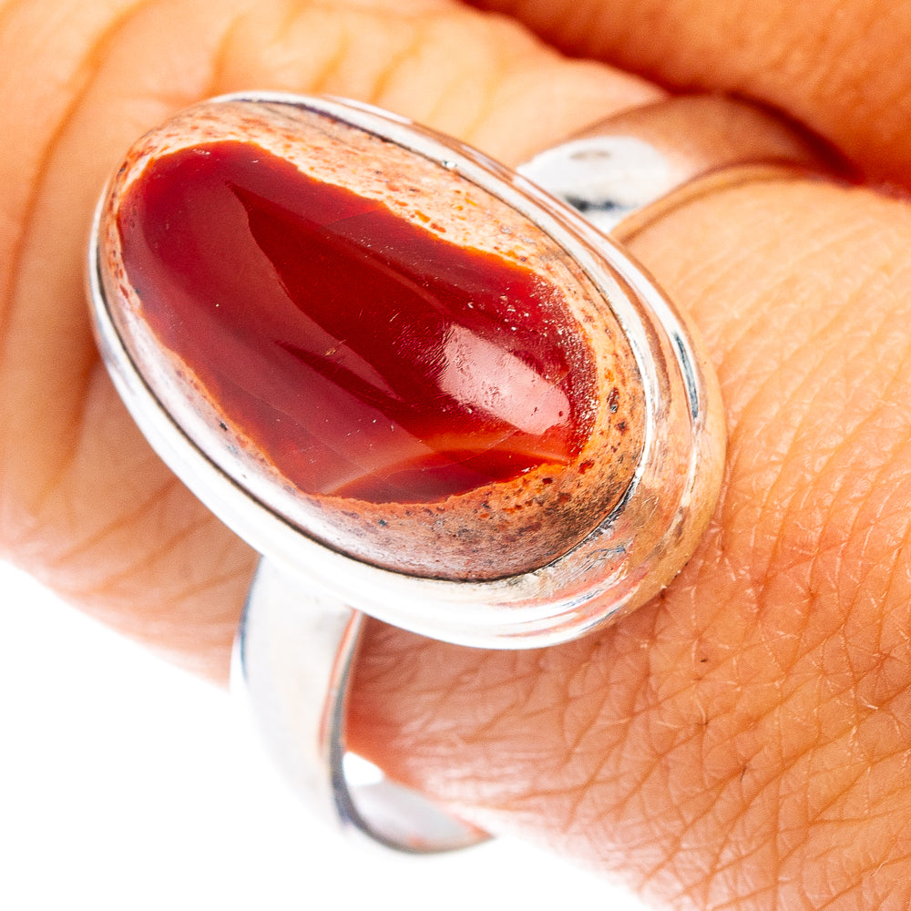 Rare Mexican Fire Opal Ring Size 10 (.925 Sterling Silver)