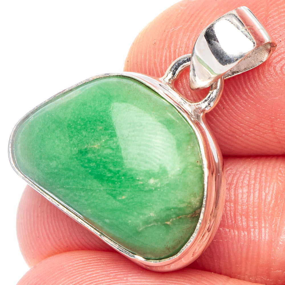 Chrysoprase Pendant 7/8" (925 Sterling Silver) P44295