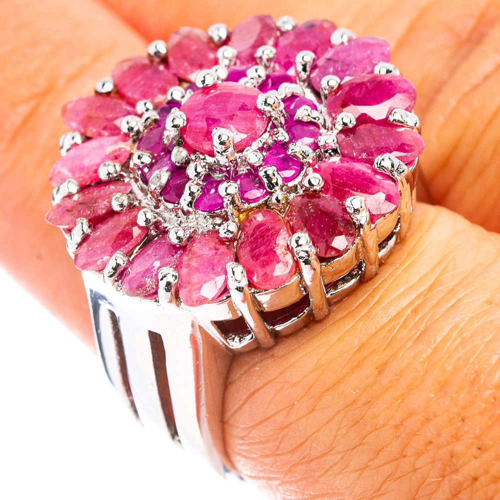 (Classic Series) Ruby Ring Size 6.5 (.925 Sterling Silver)