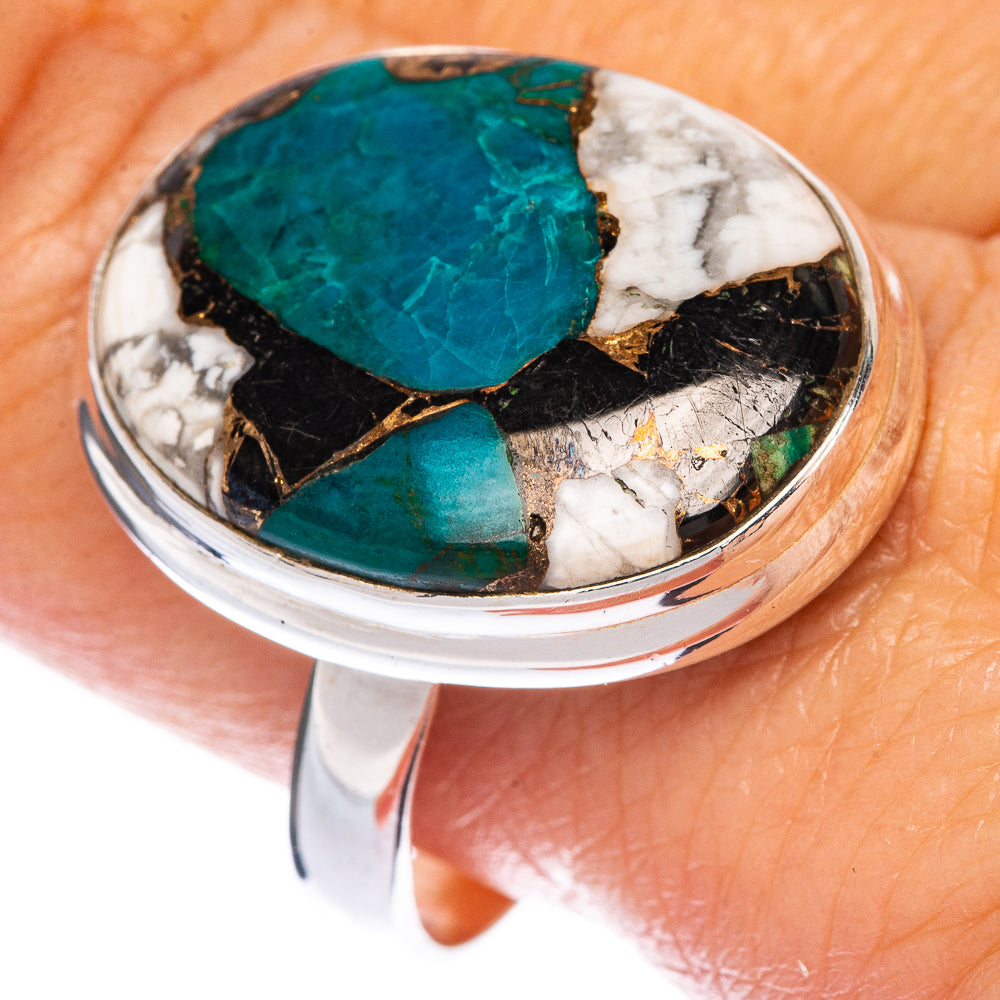 Chrysocolla Howlite Ring Size 11 (925 Sterling Silver) R1357