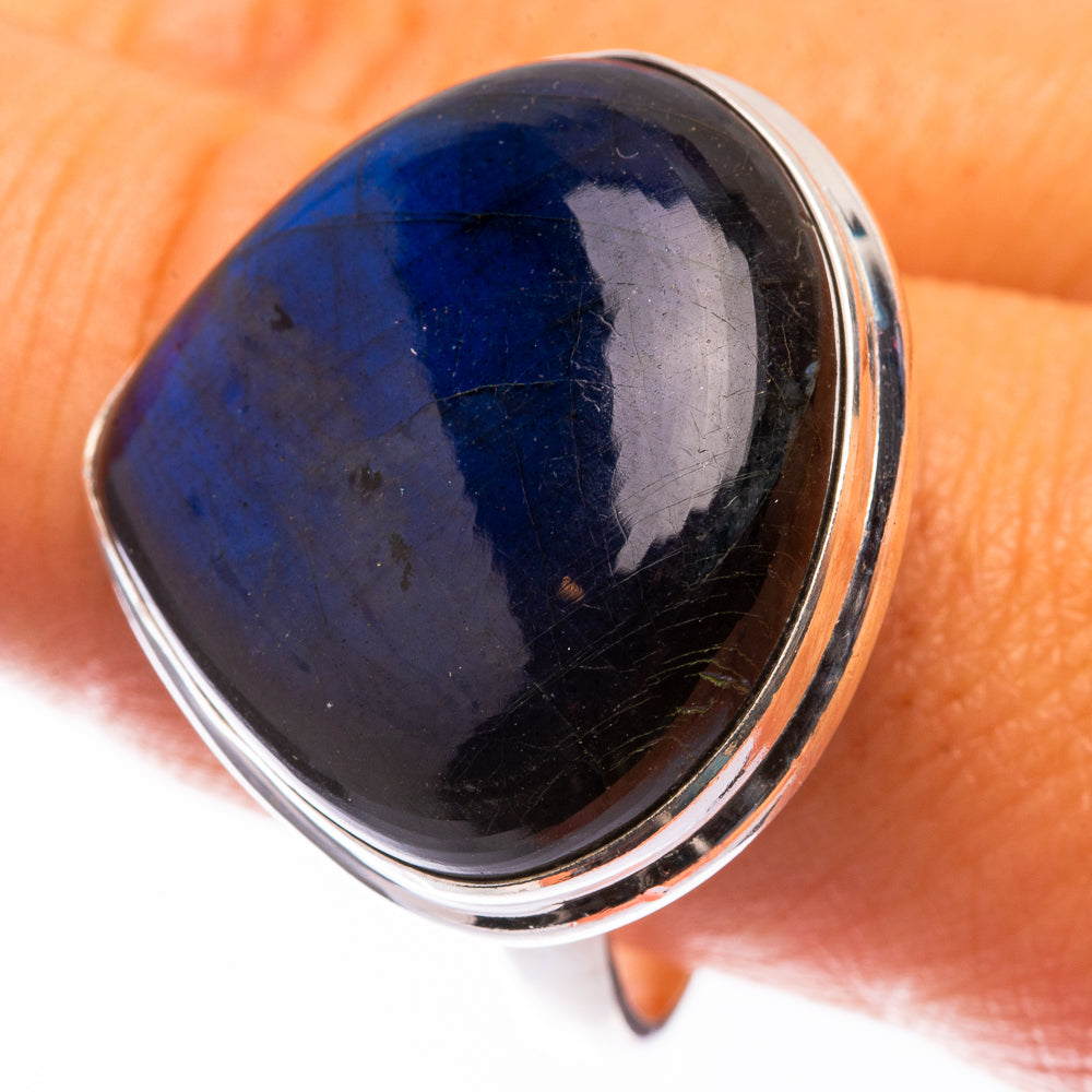 Large Labradorite Ring Size 10.75 (925 Sterling Silver) R141223