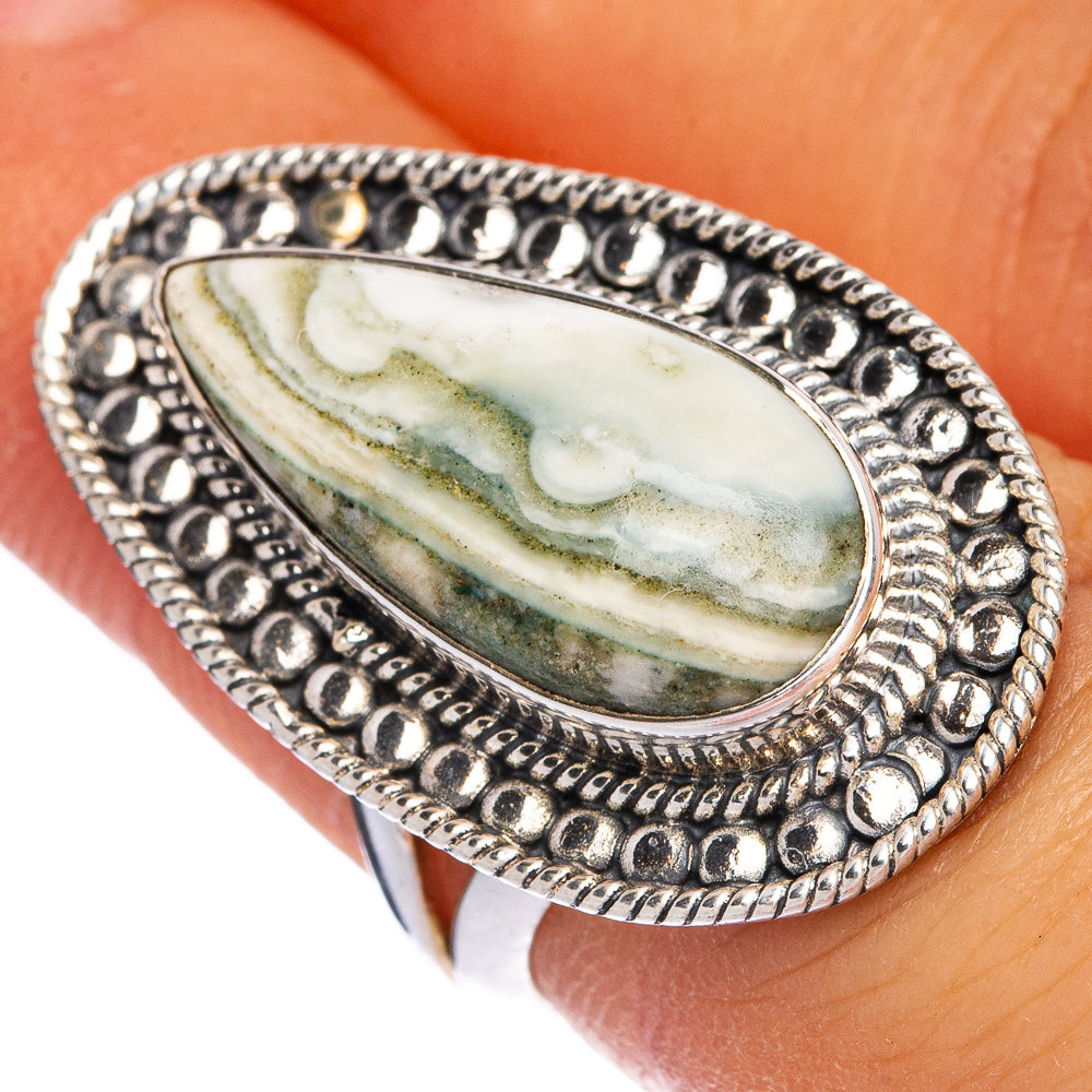 Large Ocean Jasper Ring Size 5.75 (925 Sterling Silver) R145317