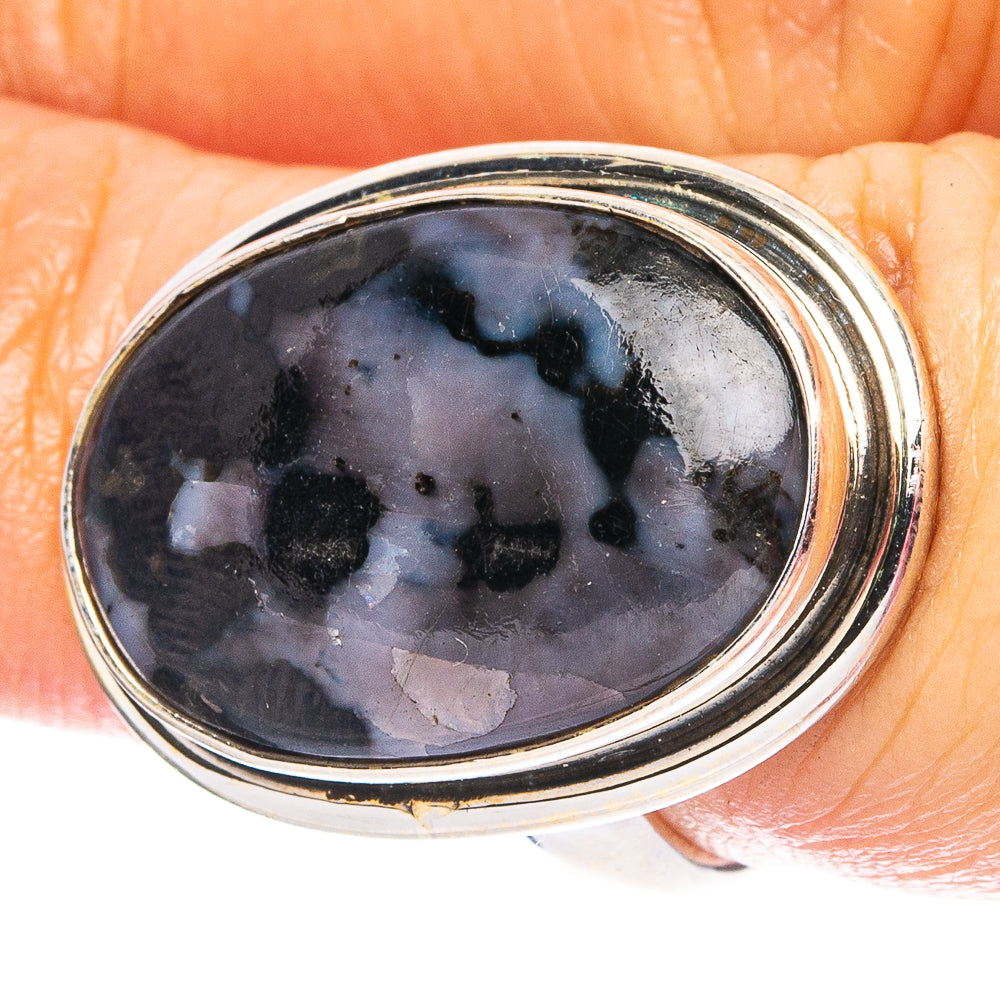 Gabbro Stone Stone 925 Sterling Silver Ring Size 6 (925 Sterling Silver) R6262