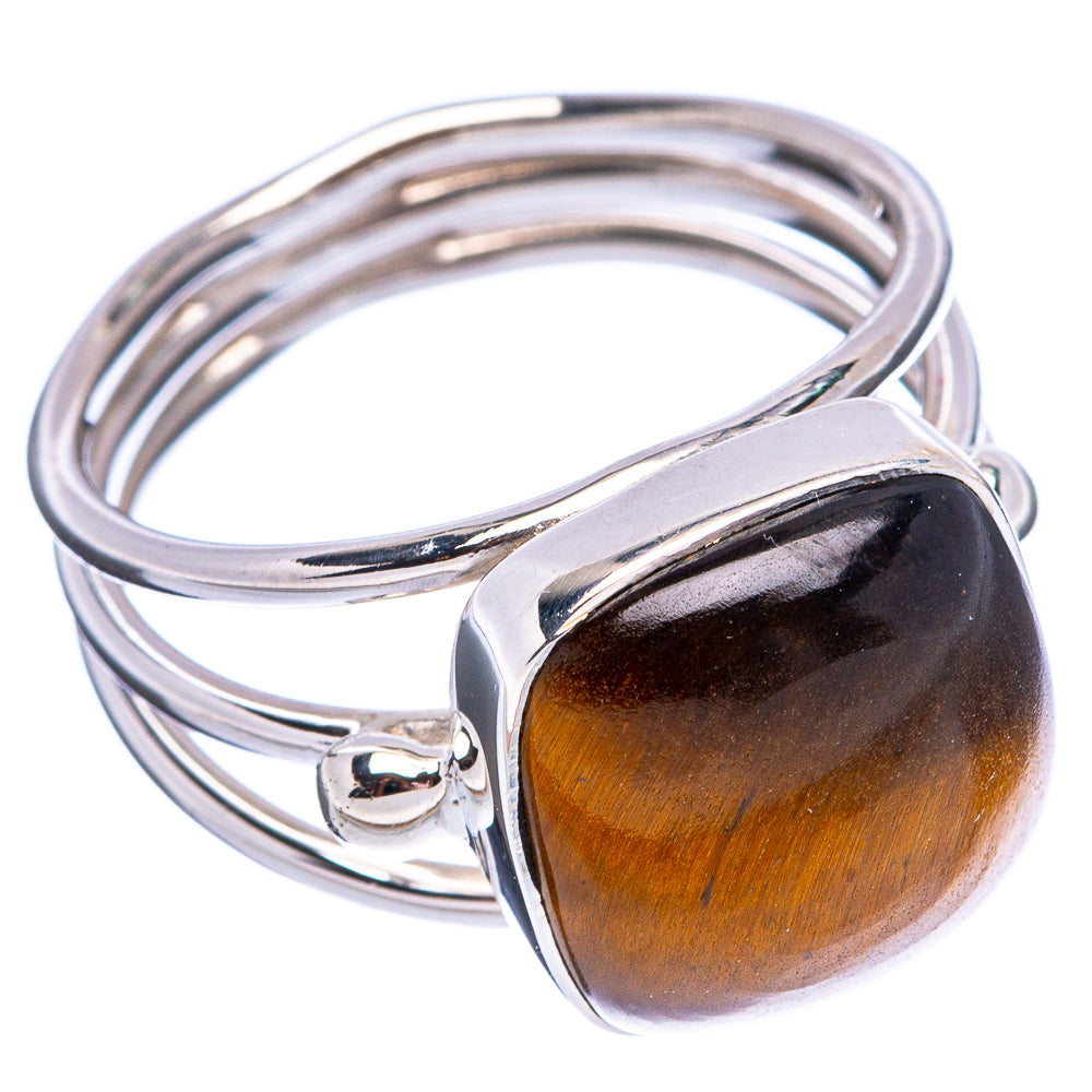 Premium Tiger's Eye Ring Size 7.75 (.925 Sterling Silver)