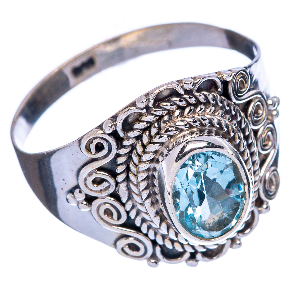Blue Topaz Ring Size 9 (925 Sterling Silver) R146178