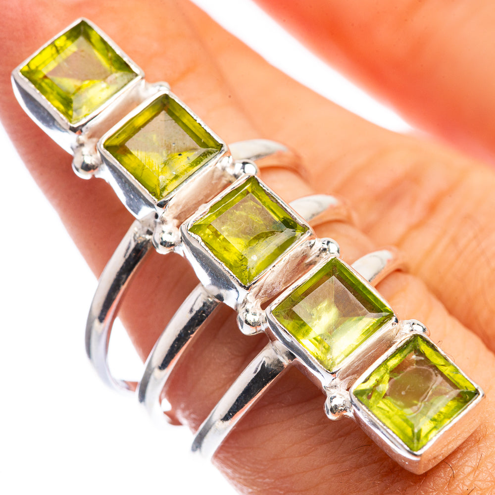 Large Peridot Ring Size 8.7 (925 Sterling Silver) RING143358
