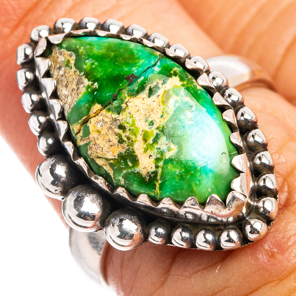 Rare Sonoran Gold Turquoise Ring Size 6.25 (.925 Sterling Silver)