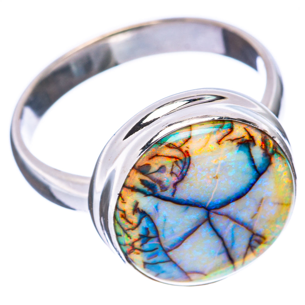 Rare Sterling Opal Ring Size 8.25 (925 Sterling Silver) R3087