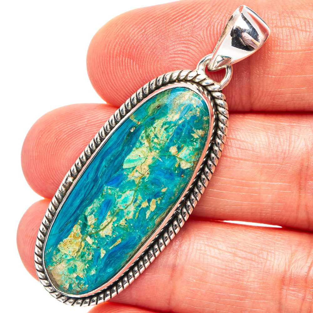 Premium Peruvian Opal Pendant 1 7/8" (.925 Sterling Silver)