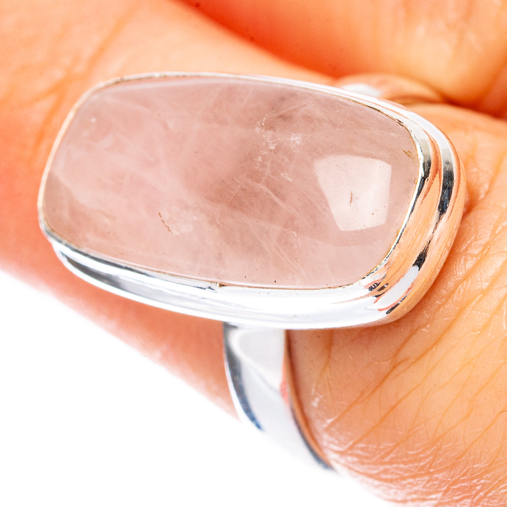 Rose Quartz Ring Size 6.5 (925 Sterling Silver) R3113