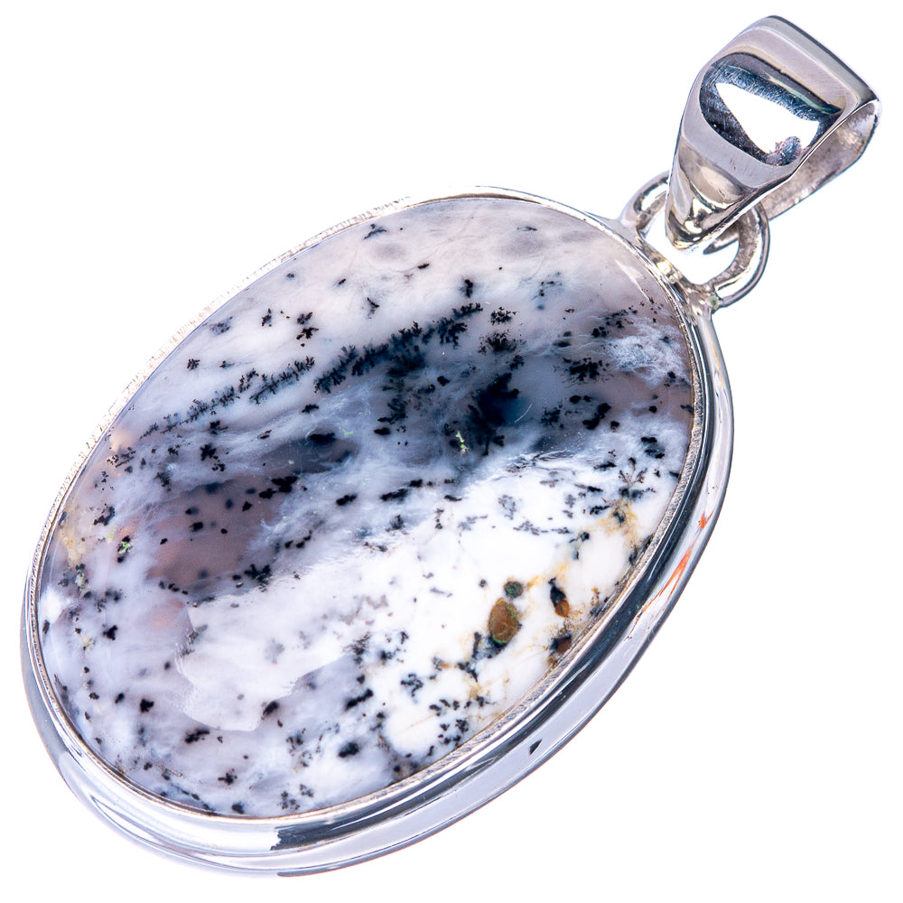 Dendritic Opal Pendant 1 1/2" (925 Sterling Silver) P40869