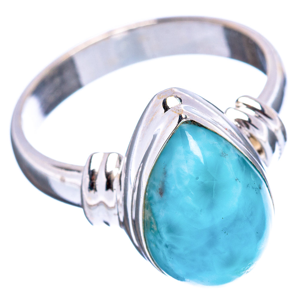 Rare Larimar Ring Size 6.75 (.925 Sterling Silver)