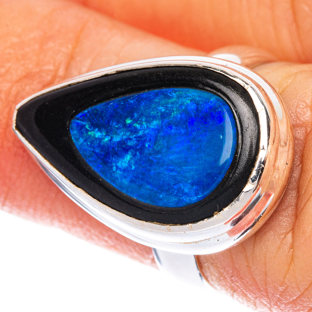 Rare Doublet Opal Ring Size 5 (925 Sterling Silver) R1410
