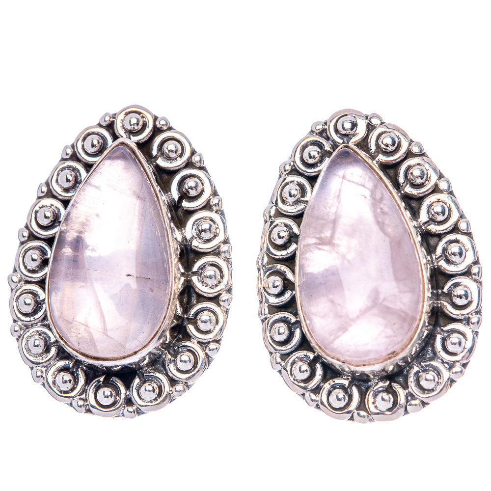 Rose Quartz Earrings 3/4" (925 Sterling Silver) E1512