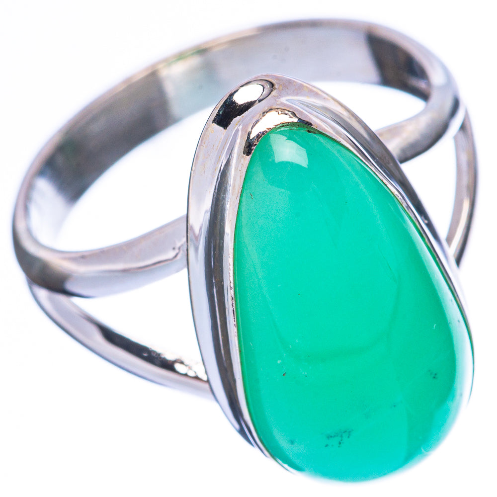 Chrysoprase 925 Sterling Silver Ring Size 8 (925 Sterling Silver) R3902