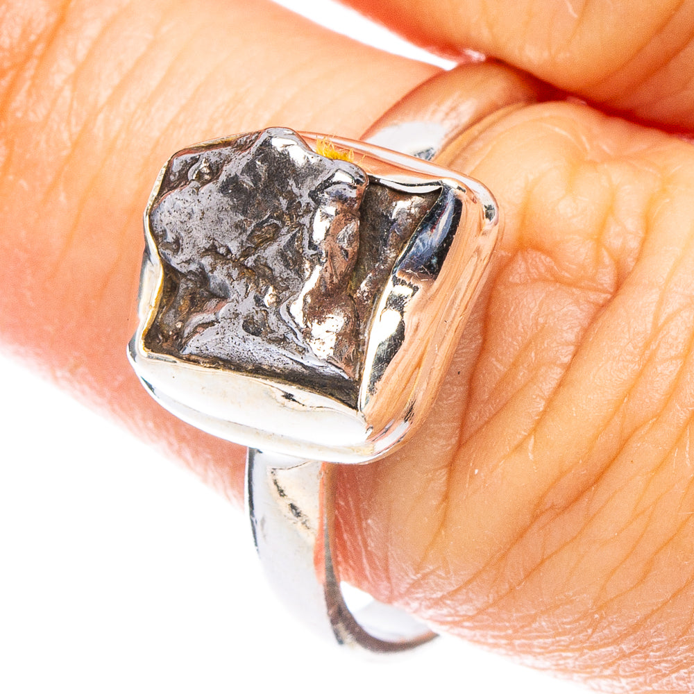Rare Campo Del Cielo Meteorite Ring Size 9 (925 Sterling Silver) R6642