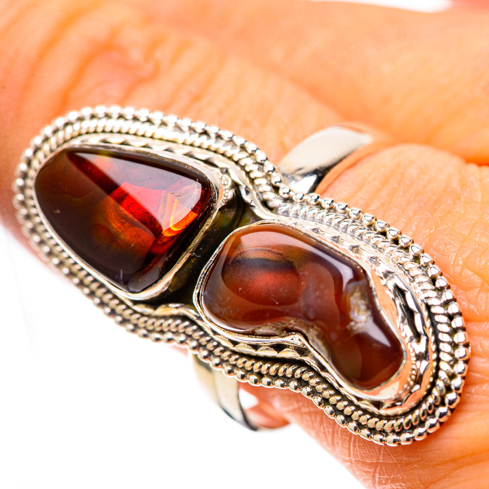 Large Mexican Fire Agate 925 Sterling Silver Ring Size 10 (925 Sterling Silver) RING139625