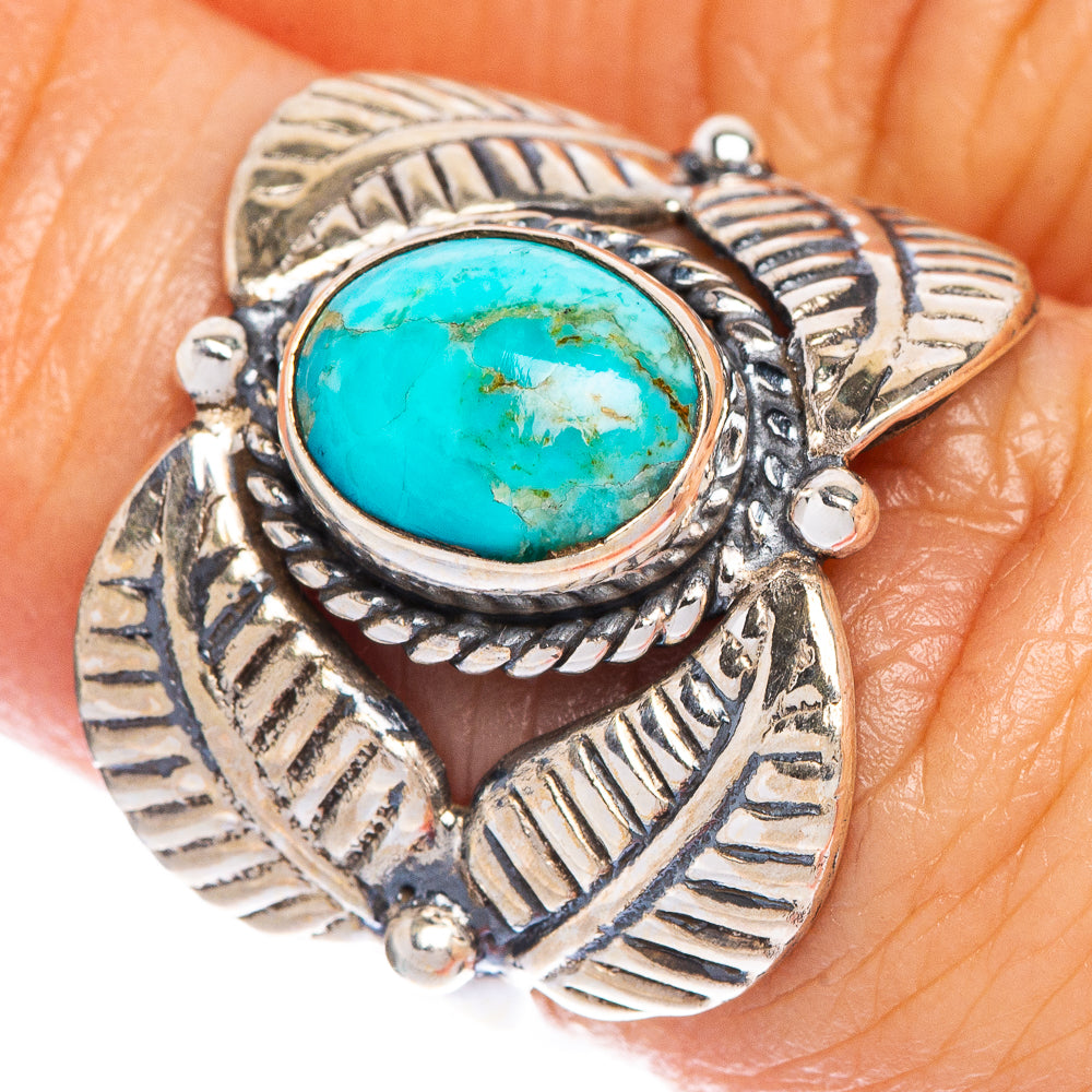 Rare Kingman Turquoise Ring Size 6.5 (925 Sterling Silver) R147217