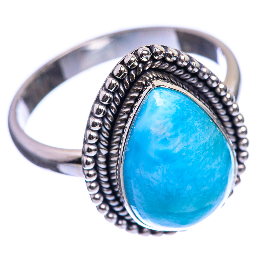 Larimar 925 Sterling Silver Ring Size 9