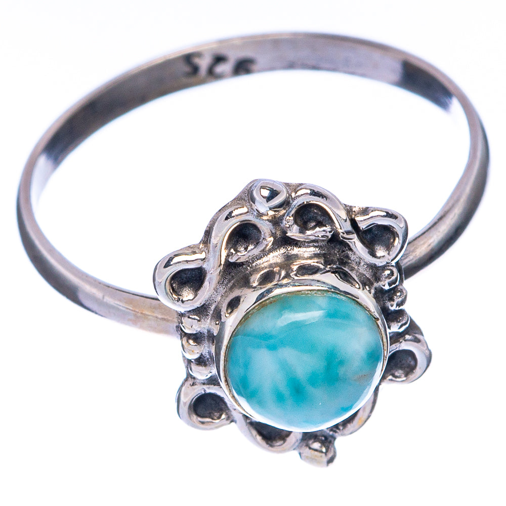 Larimar Dainty Ring Size 6.75 (925 Sterling Silver) R145046