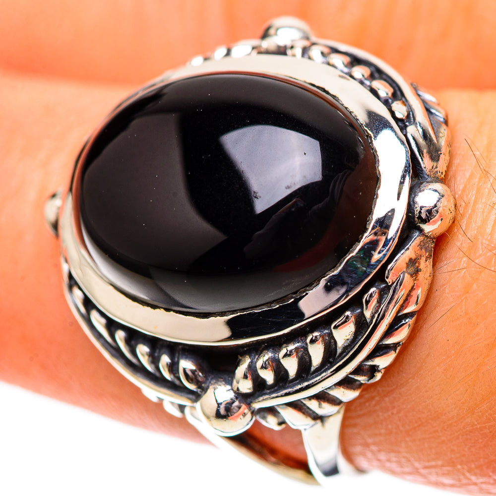 Black Onyx Ring Size 7.25 (925 Sterling Silver) RING138970