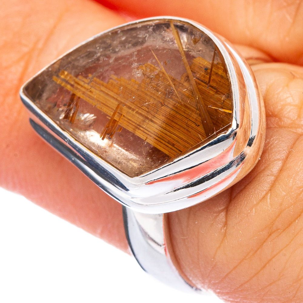 Rare Full Star Rutilated Quartz Ring Size 6.25 (925 Sterling Silver) R145560