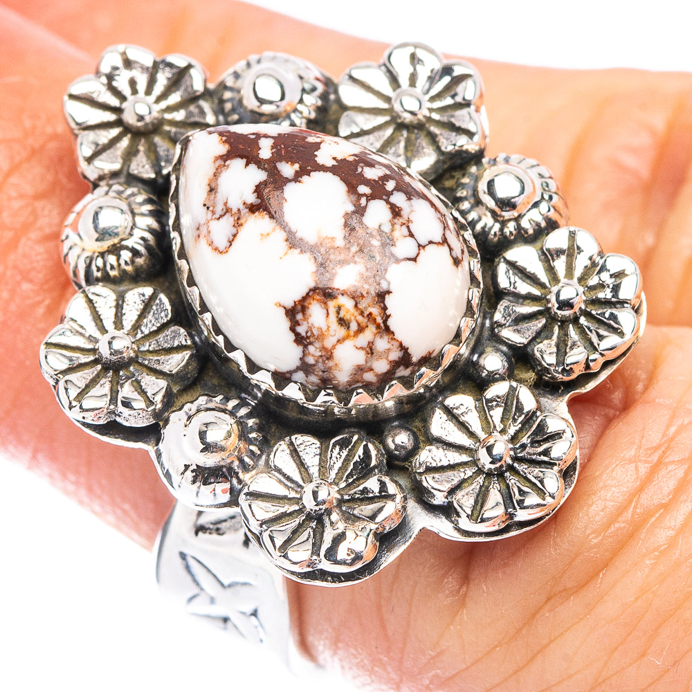 Exclusive Wild Horse Jasper Ring Size 5 Adjustable (.925 Sterling Silver)